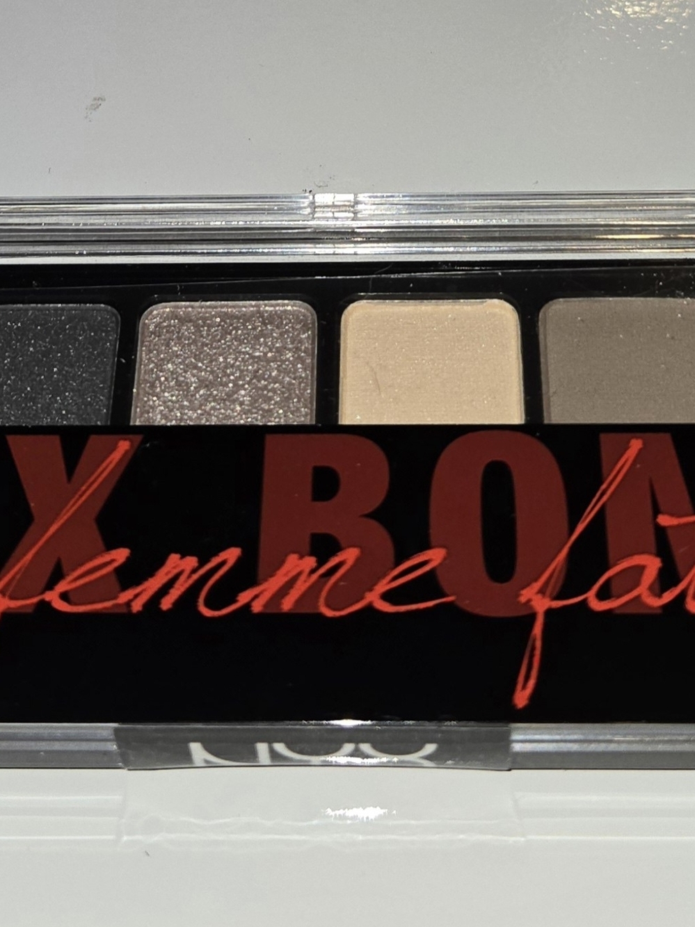 NYX Eye Shadow Palette — Black, Silver, Champagne, Taupe